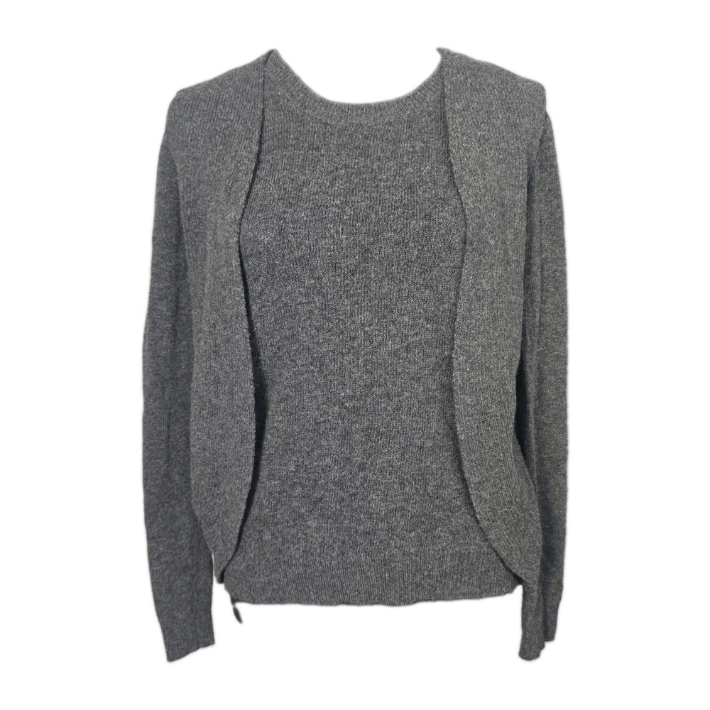 All Saints Womens Agari Jumper Sweater Gray Cashmere Angora Blend US 8 UK 12